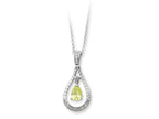 Sentimental Expressions(tm) Sterling Silver Aug. CZ Stone Never Forget Tear 18 Inch Birth Month Necklace