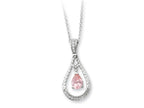 Sentimental Expressions(tm) Sterling Silver Oct. CZ Stone Never Forget Tear 18 Inch Birth Month Necklace