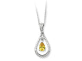 Sentimental Expressions(tm) Sterling Silver Nov. CZ Stone Never Forget Tear 18 Inch Birth Month Necklace