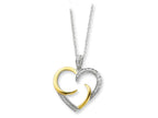 Sentimental Expressions(tm) Sterling Silver and The Arms of Love 18 Inch Heart Necklace