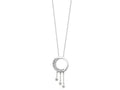 Sentimental Expressions(tm) Sterling Silver and CZ I Promise You the Moon and Stars 18 Inch Necklace