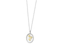 Sentimental Expressions(tm) Sterling Silver and Hand Prints 18 Inch Necklace