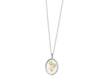 Sentimental Expressions(tm) Sterling Silver and Hand Prints 18 Inch Necklace