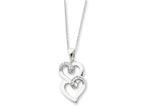 Sentimental Expressions(tm) Sterling Silver and CZ To My Sister 18 Inch Heart Necklace