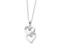 Sentimental Expressions(tm) Sterling Silver and CZ To My Sister 18 Inch Heart Necklace