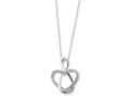 Sentimental Expressions(tm) Sterling Silver and CZ Lifetime Friend 18 Inch Necklace