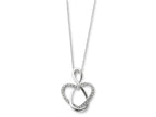 Sentimental Expressions(tm) Sterling Silver and CZ Lifetime Friend 18 Inch Necklace
