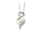 Sentimental Expressions(tm) Sterling Silver 2 P`s in a Pod Motherhood/ Friendship 18 Inch Necklace