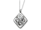 Sentimental Expressions(tm) Sterling Silver Antiqued Family Blessings 18 Inch Necklace