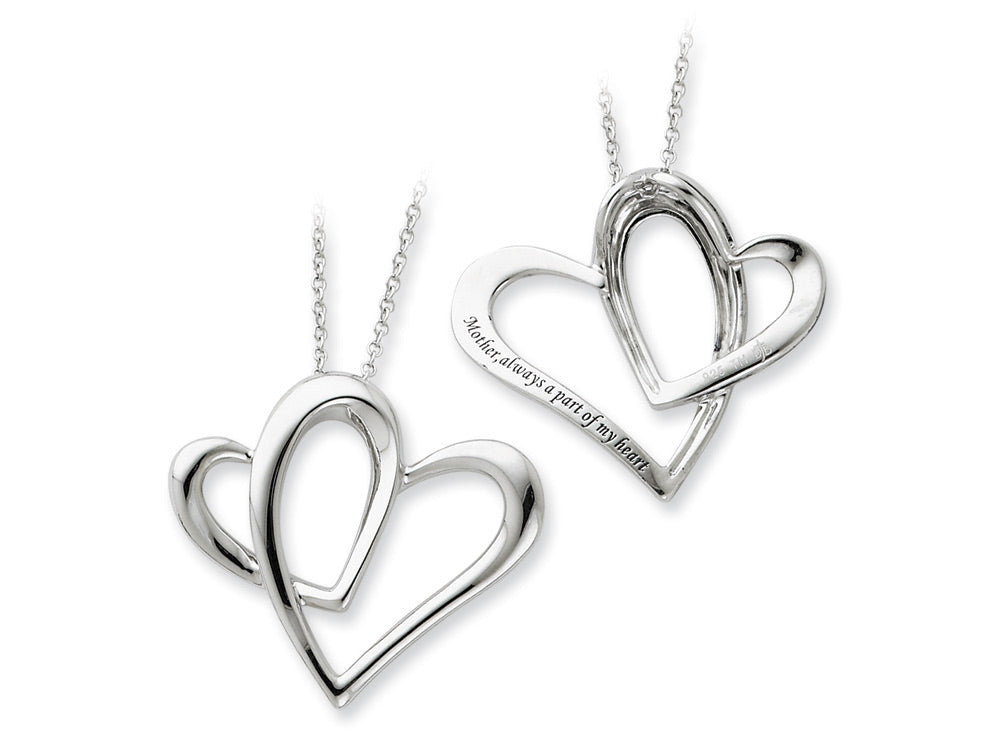 Sentimental Expressions(tm) Sterling Silver Mother A Part of My Heart 18 Inch Necklace
