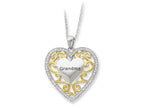 Sentimental Expressions(tm) Sterling Silver and Grandma 18 Inch Heart Necklace