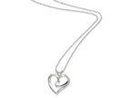 Sentimental Expressions(tm) Sterling Silver The Hugging Heart 18 Inch Necklace