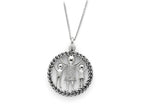 Sentimental Expressions(tm) Sterling Silver Antiqued Knitted Together By Love 18 Inch Necklace