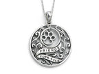 Sentimental Expressions(tm) Sterling Silver Antiqued Animal Friends-Dog 18 Inch Necklace