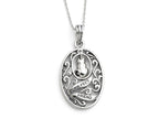 Sentimental Expressions(tm) Sterling Silver Antiqued Animal Friends-Cat 18 Inch Necklace