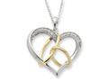 Sentimental Expressions(tm) Sterling Silver and CZ To Have And To Hold 18 Inch Necklace