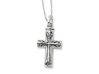 Sentimental Expressions(tm) Sterling Silver Antiqued Cross Ash Holder 18 Inch Necklace