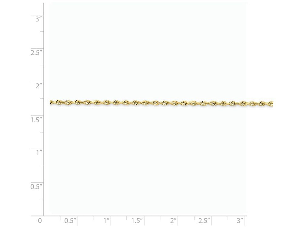 FJC Finejewelers 8 Inch 14k Yellow Gold 1.84mm bright-cut Quadruple Rope Chain Bracelet