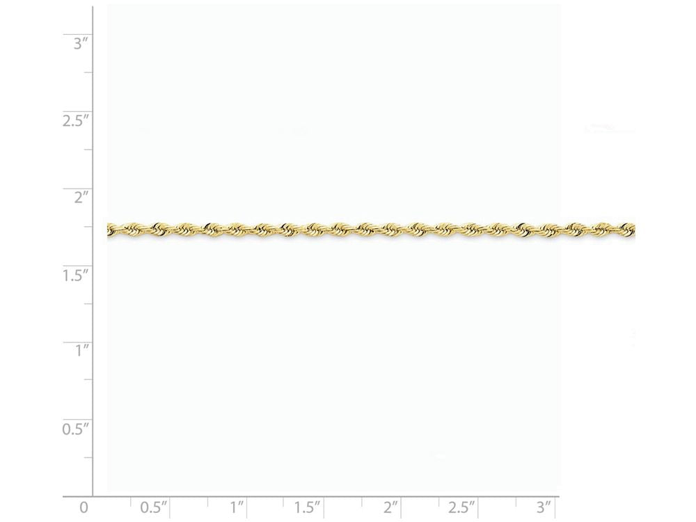 FJC Finejewelers 7 Inch 14k Yellow Gold 2.25mm bright-cut Quadruple Rope Chain Bracelet