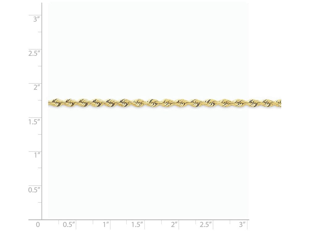 FJC Finejewelers 8 Inch 14k Yellow Gold 3.0mm bright-cut Quadruple Rope Chain Bracelet