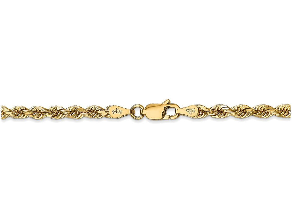 FJC Finejewelers 8 Inch 14k Yellow Gold 3.35mm bright-cut Quadruple Rope Chain Bracelet