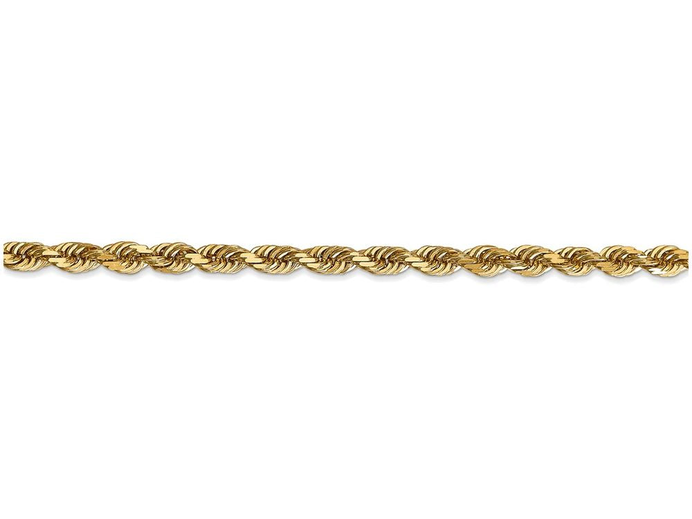 FJC Finejewelers 7 Inch 14k Yellow Gold 4mm bright-cut Quadruple Rope Chain Bracelet