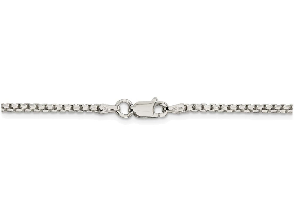 FJC Finejewelers 18 Inch Sterling Silver 2mm Half Round bright-cut Fancy Box Chain Necklace