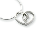 White Ice™ Sterling Silver Diamond Heart Necklace