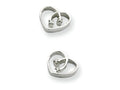 White Ice™ Sterling Silver Diamond Heart Earrings