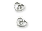 White Ice™ Sterling Silver Diamond Heart Earrings