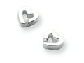 White Ice™ Sterling Silver Diamond Heart Earrings