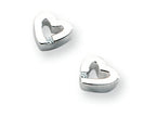 White Ice™ Sterling Silver Diamond Heart Earrings
