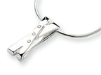 White Ice™ Sterling Silver Diamond Crossover Necklace