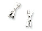 White Ice™ Sterling Silver Diamond Crossover Earrings