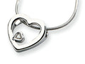 White Ice™ Sterling Silver Diamond Heart Necklace
