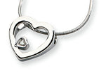 White Ice™ Sterling Silver Diamond Heart Necklace