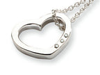 White Ice™ Sterling Silver Diamond Heart Necklace