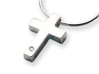 White Ice™ Sterling Silver Diamond Cross Necklace