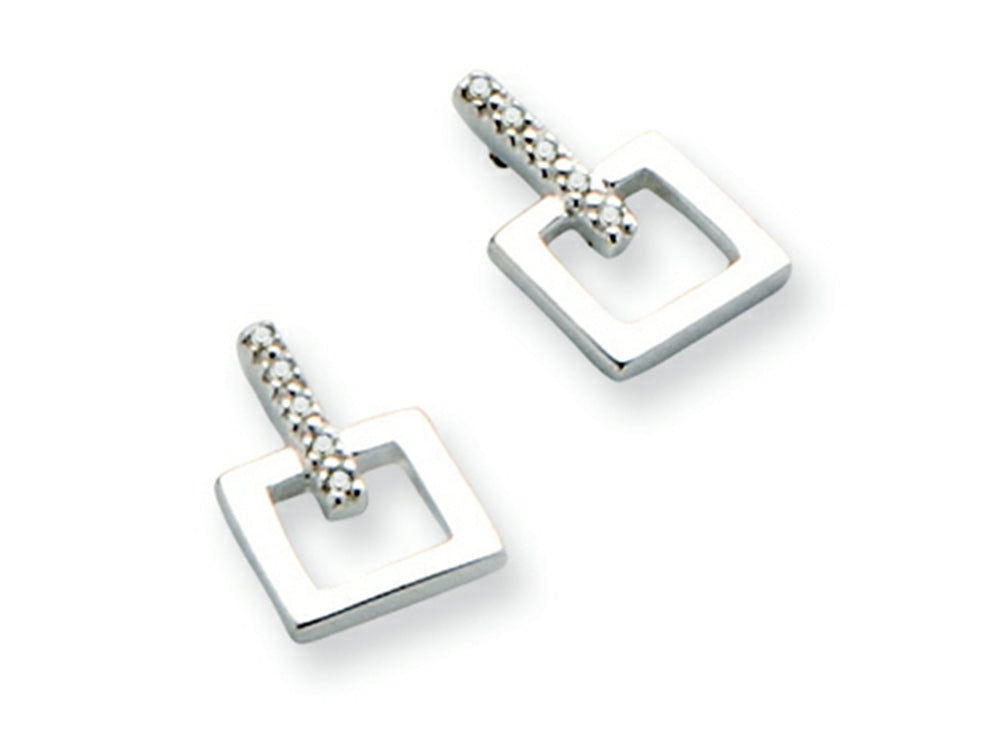 White Ice™ Sterling Silver Diamond Earrings