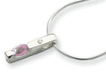 White Ice™ Sterling Silver Diamond and Pink Topaz Necklace