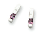 White Ice™ Sterling Silver Diamond and Pink Topaz Earrings