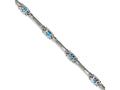 FJC Finejewelers Sterling Silver Blue Topaz Bracelet