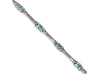 FJC Finejewelers Sterling Silver Blue Topaz Bracelet