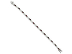 FJC Finejewelers Sterling Silver Garnet and Cubic Zirconia Bracelet
