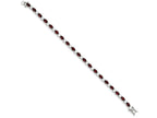 FJC Finejewelers Sterling Silver Garnet and Cubic Zirconia Bracelet