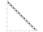 FJC Finejewelers Sterling Silver Garnet Bracelet