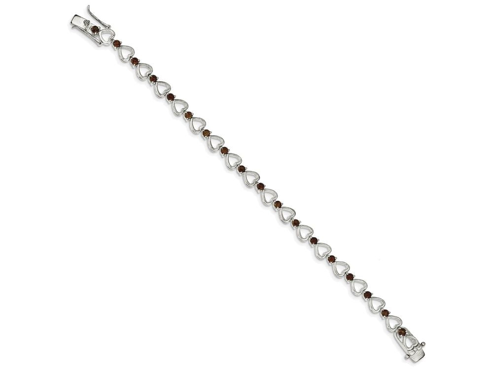 FJC Finejewelers Sterling Silver Garnet Bracelet