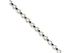 FJC Finejewelers Sterling Silver Garnet Bracelet
