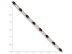 FJC Finejewelers Sterling Silver Garnet Bracelet