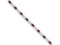 FJC Finejewelers Sterling Silver Garnet Bracelet